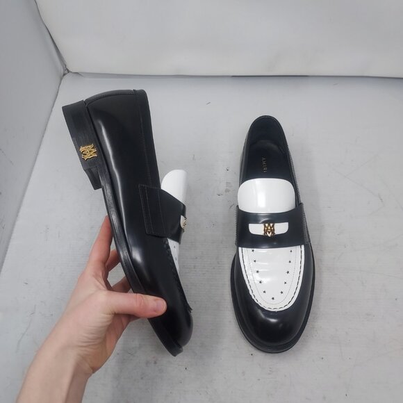 AMIRI Other - AMIRI Black White MENS MA Spectator Penny Loafer Shoe